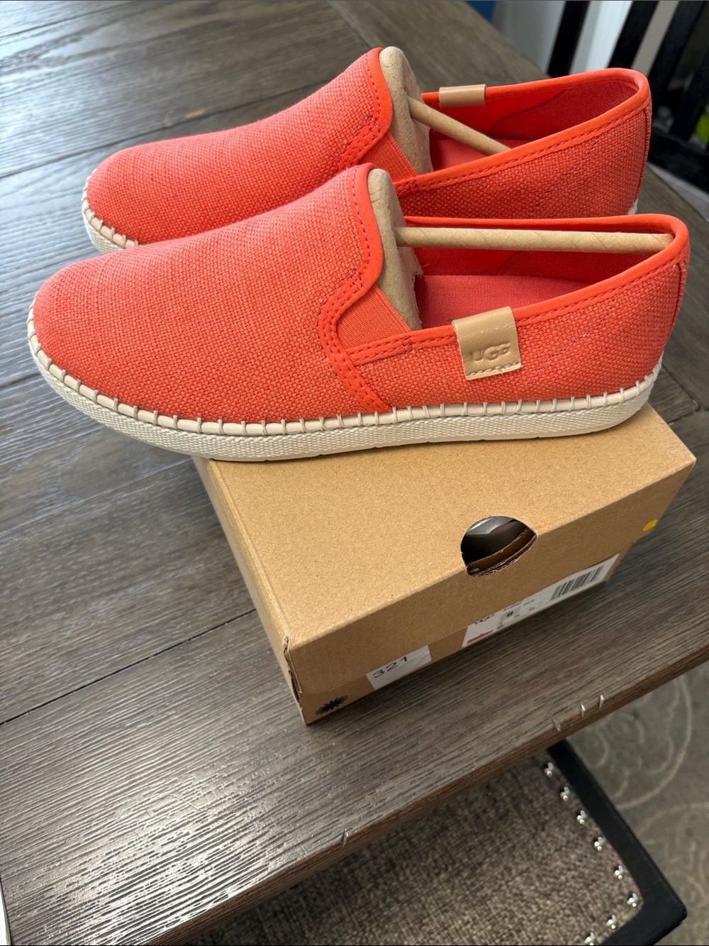 UGG Coral Canvas Slip-On Espadrilles